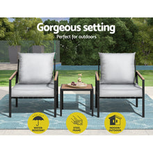 Load image into Gallery viewer, Gardeon Outdoor 3PC Bistro Lounge Setting
