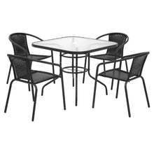 Load image into Gallery viewer, Gardeon Outdoor Dining Set 5 Piece Steel Stackable Chairs