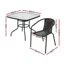 Load image into Gallery viewer, Gardeon Outdoor Dining Set 5 Piece Steel Stackable Chairs
