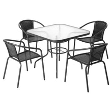 Load image into Gallery viewer, Gardeon Outdoor Dining Set 5 Piece Steel Stackable Chairs