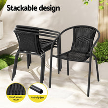 Load image into Gallery viewer, Gardeon Outdoor Dining Set 5 Piece Steel Stackable Chairs