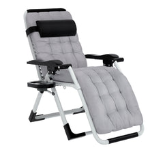 Load image into Gallery viewer, Gardeon Sun Lounger Zero Gravity Chair Outdoor Grey