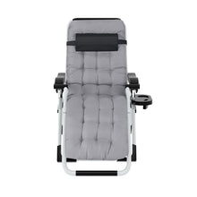Load image into Gallery viewer, Gardeon Sun Lounger Zero Gravity Chair Outdoor Grey