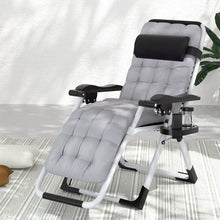 Load image into Gallery viewer, Gardeon Sun Lounger Zero Gravity Chair Outdoor Grey