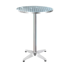 Load image into Gallery viewer, Gardeon Outdoor Bar Table Adjustable Aluminium Round 70/110cm
