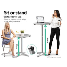 Load image into Gallery viewer, Gardeon Outdoor Bar Table Adjustable Aluminium Round 70/110cm