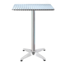 Load image into Gallery viewer, Gardeon Outdoor Bar Table Adjustable Aluminium Square 70/110cm
