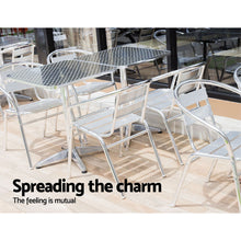 Load image into Gallery viewer, Gardeon Outdoor Bar Table Adjustable Aluminium Square 70/110cm