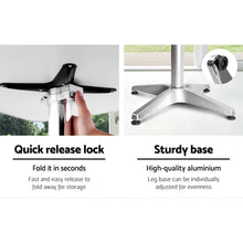 Load image into Gallery viewer, Gardeon Outdoor Bar Table Adjustable Aluminium Square 70/110cm
