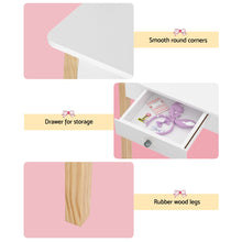 Load image into Gallery viewer, Keezi Kids Dressing Makeup Vanity Table Wooden White
