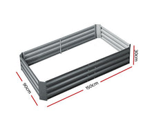 Load image into Gallery viewer, Greenfingers Raised Garden Beds Galvanised Steel 2 Pack 150cm