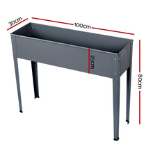 Load image into Gallery viewer, Green Fingers Garden Bed Elevated Planter Box Grey