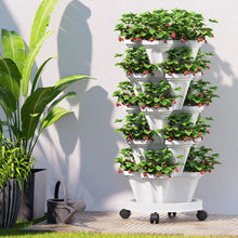 Load image into Gallery viewer, Green Fingers Garden Bed 5 Tier Vertical Garden White