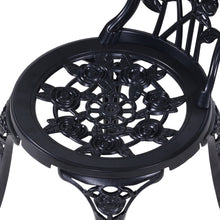 Load image into Gallery viewer, Gardeon 3PC Outdoor Bistro Setting Cast Aluminum Rose Black