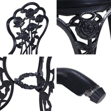 Load image into Gallery viewer, Gardeon 3PC Outdoor Bistro Setting Cast Aluminum Rose Black