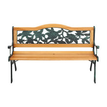 Load image into Gallery viewer, Gardeon Outdoor Garden Bench Seat 126cm Wooden Cast Iron 3 Seater