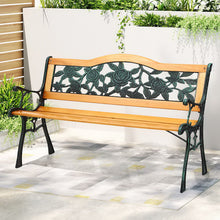 Load image into Gallery viewer, Gardeon Outdoor Garden Bench Seat 126cm Wooden Cast Iron 3 Seater