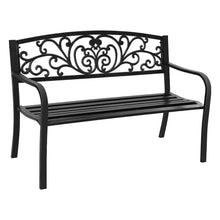 Load image into Gallery viewer, Gardeon Outdoor Garden Bench Seat Steel Classic Vintage Black
