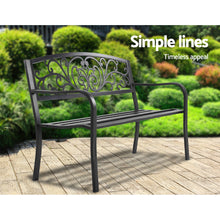 Load image into Gallery viewer, Gardeon Outdoor Garden Bench Seat Steel Classic Vintage Black
