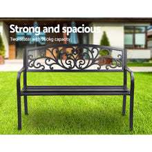 Load image into Gallery viewer, Gardeon Outdoor Garden Bench Seat Steel Classic Vintage Black