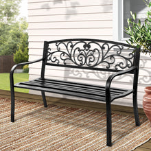Load image into Gallery viewer, Gardeon Outdoor Garden Bench Seat Steel Classic Vintage Black