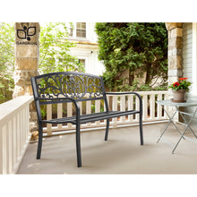Load image into Gallery viewer, Gardeon Outdoor Garden Bench Seat Steel Classic Vintage Black