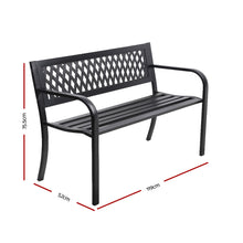 Load image into Gallery viewer, Gardeon Outdoor Garden Bench Seat Steel Black