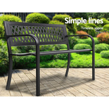 Load image into Gallery viewer, Gardeon Outdoor Garden Bench Seat Steel Black