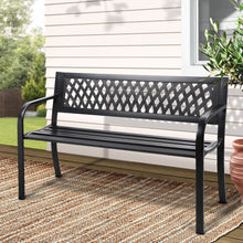 Load image into Gallery viewer, Gardeon Outdoor Garden Bench Seat Steel Black
