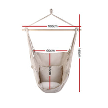 Load image into Gallery viewer, Gardeon Cream Hammock Swing Chair