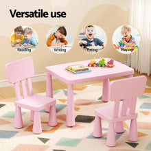 Load image into Gallery viewer, Keezi Kids Pink Plastic Table & Chairs Set