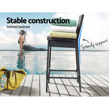 Load image into Gallery viewer, Gardeon 4-Piece Outdoor Rattan Bar Stools