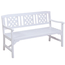 Load image into Gallery viewer, Gardeon Outdoor Garden Bench Lattice Wooden White