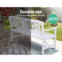 Load image into Gallery viewer, Gardeon Outdoor Garden Bench Lattice Wooden White