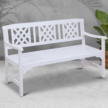 Load image into Gallery viewer, Gardeon Outdoor Garden Bench Lattice Wooden White