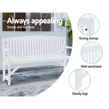 Load image into Gallery viewer, Gardeon Outdoor Garden Bench Slats Wooden White