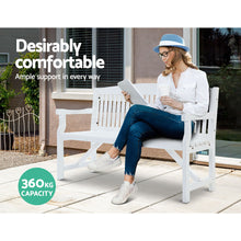 Load image into Gallery viewer, Gardeon Outdoor Garden Bench Slats Wooden White