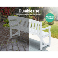 Load image into Gallery viewer, Gardeon Outdoor Garden Bench Slats Wooden White
