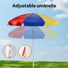 Load image into Gallery viewer, Keezi Kids Outdoor Table and Chairs Umbrella Picnic Bench Set