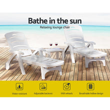 Load image into Gallery viewer, Gardeon Sun Lounger Folding Patio white