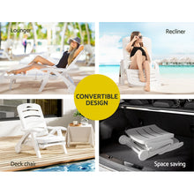 Load image into Gallery viewer, Gardeon Sun Lounger Folding Patio white