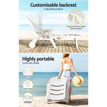 Load image into Gallery viewer, Gardeon Sun Lounger Folding Patio white
