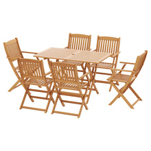 Load image into Gallery viewer, Gardeon Outdoor Dining Set 7 Piece Wooden Table Chairs Setting Foldable