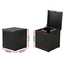 Load image into Gallery viewer, Gardeon Outdoor Storage Box 80L Container Lockable Black