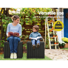 Load image into Gallery viewer, Gardeon Outdoor Storage Box 118L Lockable Black