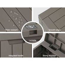 Load image into Gallery viewer, Gardeon Outdoor Storage Box 118L Lockable Grey