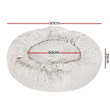 Load image into Gallery viewer, i.Pet Pet Bed Dog 90cm Large Calming Soft Plush White/Brown