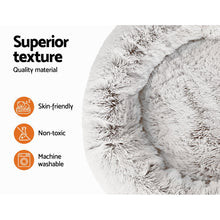 Load image into Gallery viewer, i.Pet Pet Bed Dog 90cm Large Calming Soft Plush White/Brown