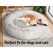 Load image into Gallery viewer, i.Pet Pet Bed Dog 90cm Large Calming Soft Plush White/Brown