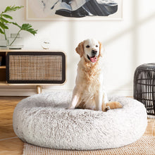 Load image into Gallery viewer, i.Pet Pet Bed Dog 90cm Large Calming Soft Plush White/Brown